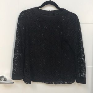 Banana Republic Black Lace Sheer Top